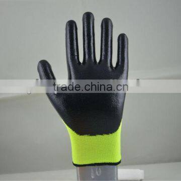 Hi-Viz nappyHi-Viz acrylic and nylon gloves coated nitrile