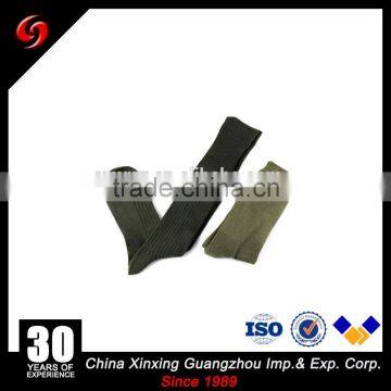 Long Sleeves Olive Green Military Dark Plain Knit Long Stockings Commando Socks Cotton and Wool photo-2