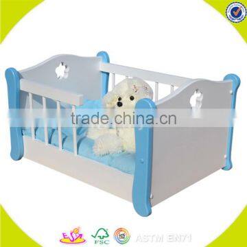 Wholesale Beautiful Toddler Wooden Doll Bed Toy Pink Best Selling Wooden Doll Bed Toy W06E010 photo-5