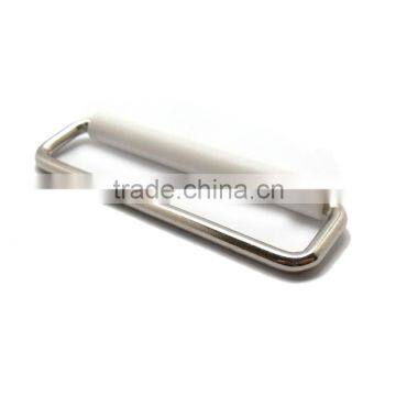 1.5" X 3/8" Rectangle W/White Rolle, Rectangle Metal Loop W/Roller, Metal Loop With Roller photo-3