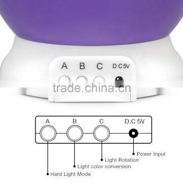 Moon and Star Projection Lamp - Color Changing Cosmos Star Projection for Starry Night Light in Children's Room With USB Cable photo-4