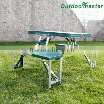 Garden ABS Plastic 4 Seats Folding Aluminum Suitcase Picnic Table