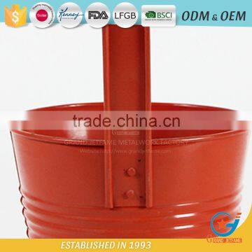 Garedn Galvanized and Iron Powder Coating Rose Red Modern Hanging Outdoor Wall Mounted Planters photo-6