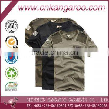 2014 Round neck Men's Summer Comfortable Casual Short army T-shirt