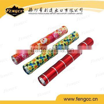 2016 Promotional LED Aluminium Flashlight Torch With Whole Print