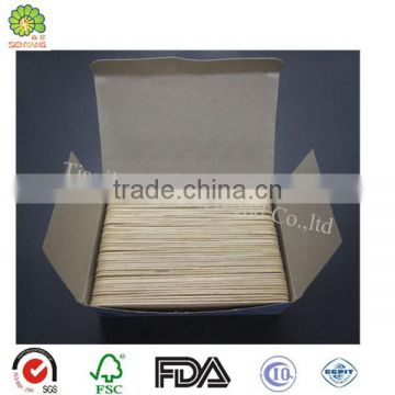 Disposable laboratory medical cosmetic wooden waxing spatula