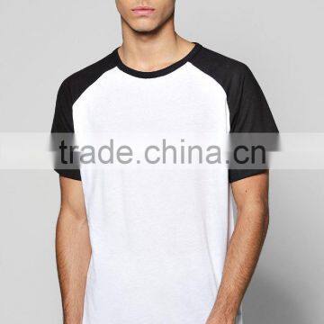 Blank Black Plain Baseball Jersey, 100% Cotton Short Sleeve Raglan Baseball T Shirt For Men photo-2