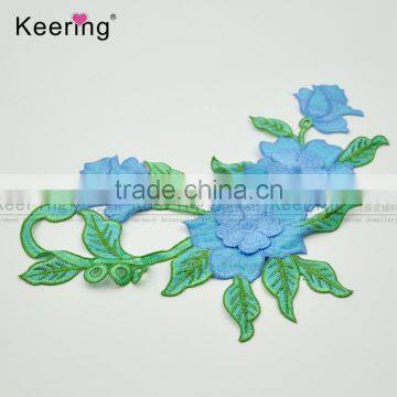 New Applique Professinal Embroidery Flower Patches Embroidery Patch For Clothes WEF-755 photo-2