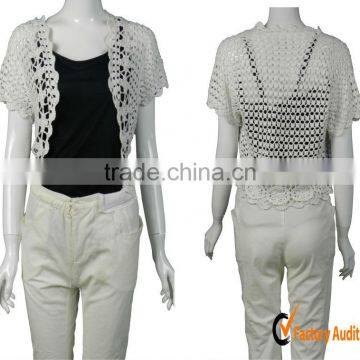 New design scallop hand crochet top women