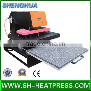 with easy slide out press bed pneumatic heat press machine 80*100cm