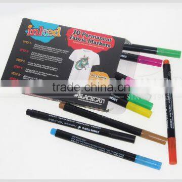 Permanent T shirt marker in kearing brand printing on marker and customized printing on package 10pcs per set #FM110