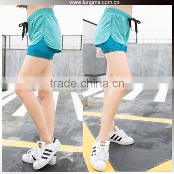 (Trade Assurance) Bodybuilding Gym Fitness Sports Printed Spandex Sweat Shorts Women