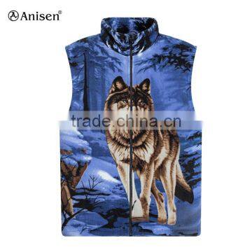 alibaba wholesale polar fleece animal pattern men custom vest