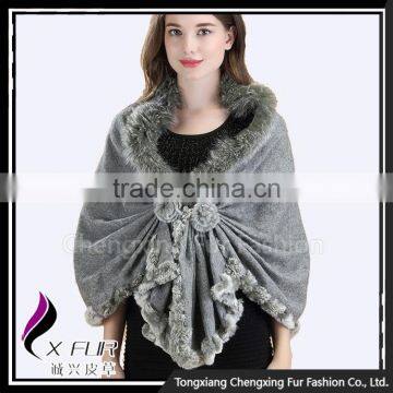 CX-B-P-69B Wholesale Cheap Luxury Pashmina Fur Shawls