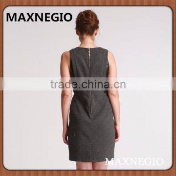 Maxnegio Guangzhou Wholesale Clothing Designs Formal Office Ladies Dress photo-3