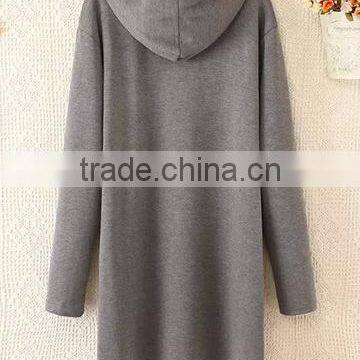 Autumn Season Women's Plus Size Custom Text Printing Hooded Long Hoodie photo-4