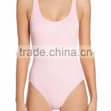 One Piece Swimsuit Scooped Neck Lined Women High Cut Legs Low Cut Back Style Swimwear Customize Polyamide Spandex Womens Active photo-2
