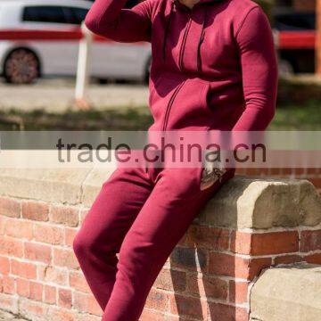 Latest Design Tracksuit for Men/China Custom Cotton Slim Fit Fleece Plain Tracksuit photo-3