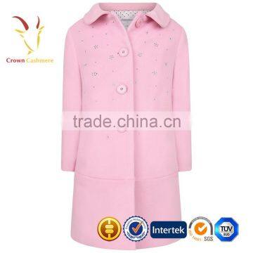 Kid Girls Pink Cardigan Sweater Coat with Buttons