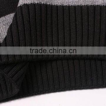 V Neck Pullover Stripe Korean Sweater Knitting Pattern photo-5