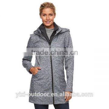 Winter Women's Windproof Long Softshell Jacket With Hood photo-2