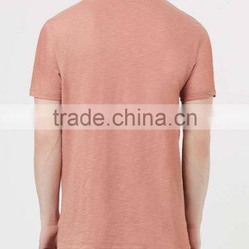 100%Cotton Crew Neck Longline T-shirt Wholesale Blank Mens T-shirt 2016 photo-3