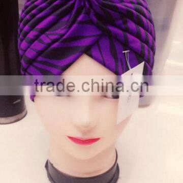 New Color Striped Indian Cap Arabic Muslim Headscarf Hat Lady Print Hat Wholesale photo-3
