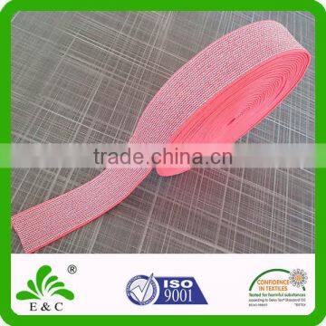 Custom Color Gold Silver Yarn Metallic Lurex Elastic Webbing photo-3