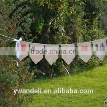 New Year 2015 Bunting, Save the Date Hessian Bunting, Save the Date Burlap Bunting photo-2