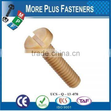 Made in Taiwan Black Nylon Pan Phil Yellow Finished Slotted White Phil Pan Head Nylon Plastic Screw photo-3