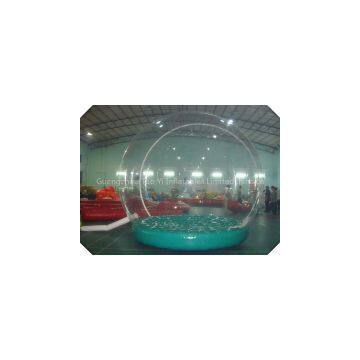 Outdoor inflatable snow globe