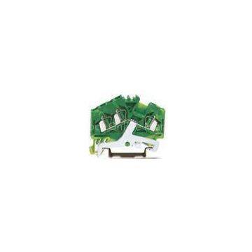 3P 4P Conductor 24 -14 AWG Spring Cage Terminal Block Ground Angled SP225