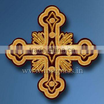 Church cross hand embroidery