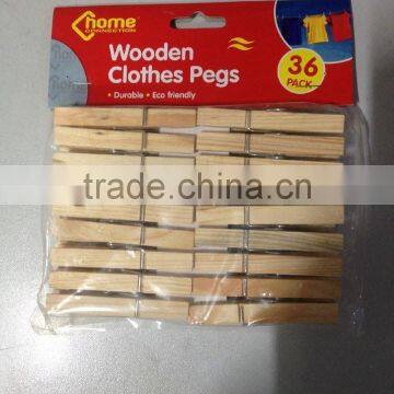 36pk decorative wooden pegs for clothes