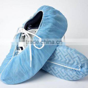 Medical blue disposable pp non woven non skid shoe cover made in China