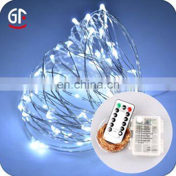 Mariage Decoration Copper Wire LED Waterproof Remote Control Christmas Lights White String