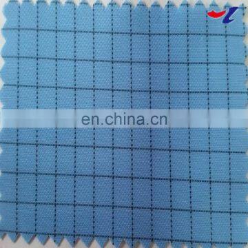 5mm grid polyester anti static fabric for cleanroom overall