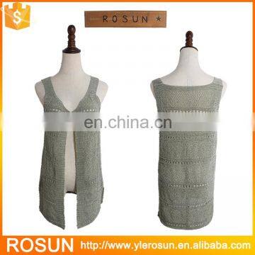 New Arrival Summer Women's Sleeveless Long Sweater Vest