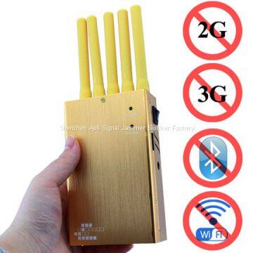 5 Bands All GPS 2G 3G 4G Jammer Handheld