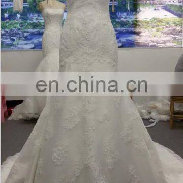 EBX-62 Sleeveless sequin lace wedding dress with zipper up