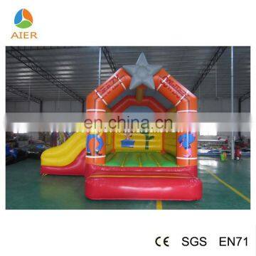 Hot sale inflatable bouncer with slide,inflatable west cow boy,jumping bouncer with slide