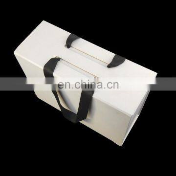 Ribbon or cotton Handles Hard Cardboard baby blanket Packaging box