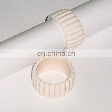 Ribbed Hanamde Resin Napkin Ring