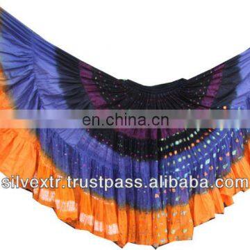 25YARDS TRIBAL BELLYDANCE 3TONE BOLLYWOOD SKIRT