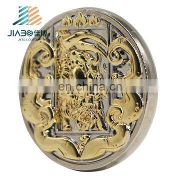 Custom Personalized Design Two Tone Gold and Nickel Dragons 3D Effect Coins