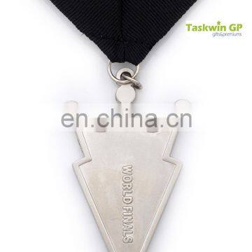 Simple Hot Design Silver Medal , Custom Large Metal Medal for Music Circles Use photo-3