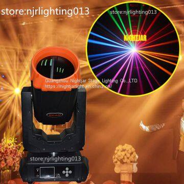 Rainbow effect 10R Sharpy 260W moving head beam light with double prisms 6 glass gobos for stage dj lighting wedding disco event