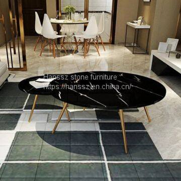 High Quality Round White Coffee Table Calacutta White Table Top photo-3