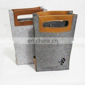 Super Quality Medium Size Felt Holder Wine Bottle Carrier Bag photo-3