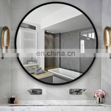 Contemporary Iron Frame Round Wall Mounted Black Mirror photo-5